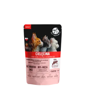 PET REPUBLIC kesice za mačke sa teletinom 100g