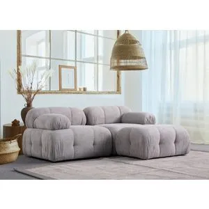 Petite 2 - Light Grey Light Grey Corner Sofa