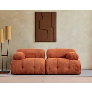 Petite 2 - Orange Orange 2-Seat Sofa