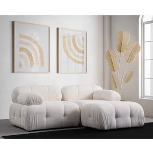 Petite 2 - White White Corner Sofa