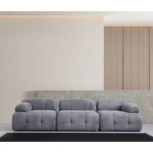 Petite 3 - Grey Grey 3-Seat Sofa