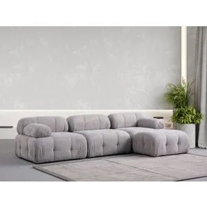 Petite 3 - Light Grey Light Grey Corner Sofa