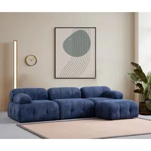 Petite 3 - Night Blue Night Blue Corner Sofa