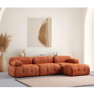 Petite 3 - Orange Orange Corner Sofa