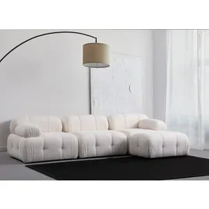 Petite 3 - White White Corner Sofa