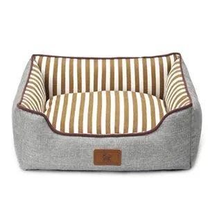 PetJungle krevet za pse sa prugama Sivi S 50x40x14 cm