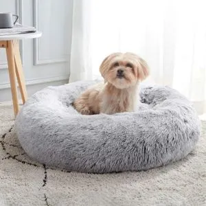 Petmates okrugli ležaj u obliku krofne za mačke i pse XL, tamno siva