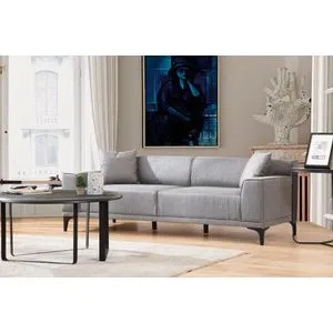 Petra 3 - Light Grey Light Grey 3-Seat Sofa