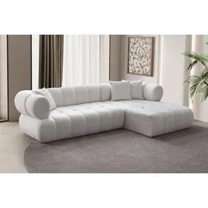 Petra Desni - Bela Ugaona Sofa