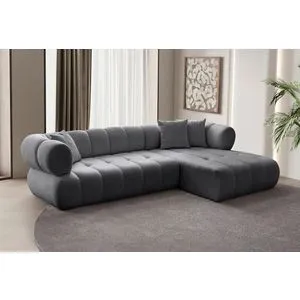 Petra Desni - Tamno Sivi Ugaoni Sofa