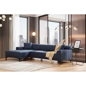 Petra L Corner - Blue Blue Corner Sofa