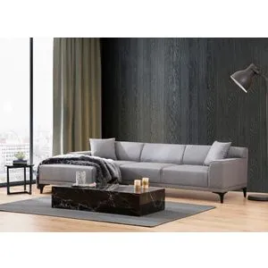 Petra L Corner - Light Grey Light Grey Corner Sofa