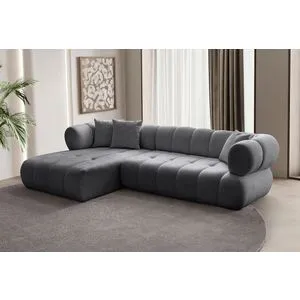 Petra Left - Tamno Siva Ugaona Sofa