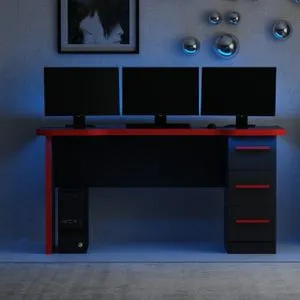 Phoenix 10 - Black, Red Black
Red Gaming Desk