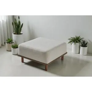 Pia - White White Pouffe