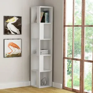 Piano - White White Bookshelf