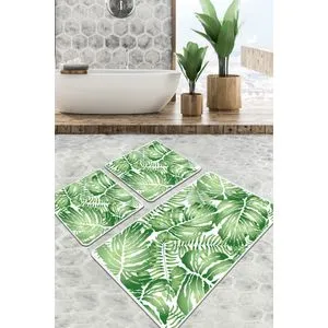 Pied Djt Multicolor Set Tepiha za Kupatilo (2 Komada)