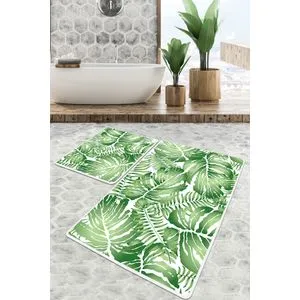 Pied Djt Multicolor Set Tepiha za Kupatilo (2 Komada)