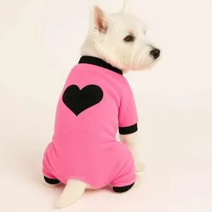 Pinky Pelus Pink Black Dog Jumpsuit