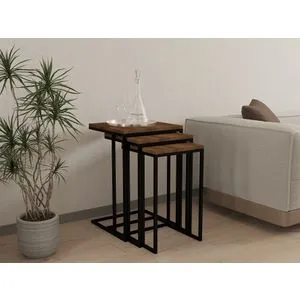 Pino Walnut
Black Nesting Table (3 Pieces)