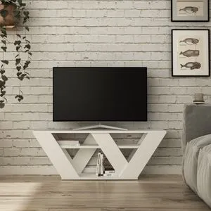 Pipralla - White White TV Stand