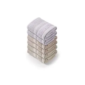 Piramit 4 Multicolor Wash Towel Set (6 Pieces)