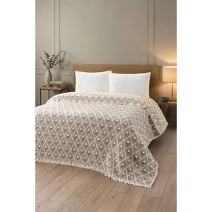 Piramit - Brown Brown Muslin King Quilt