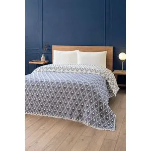 Piramit - Navy Navy Blue Muslin King Quilt