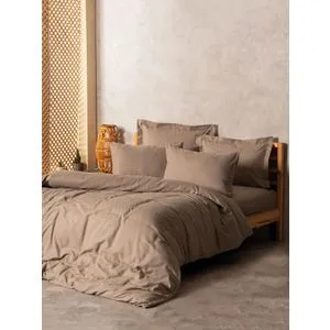 Plaid - Mink Mink Ranforce King Quilt Cover Set (FR)