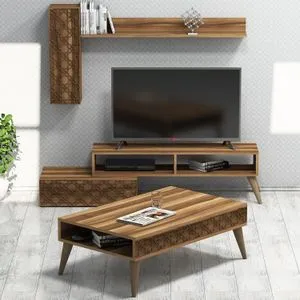 Planet - Walnut, Walnut Walnut Living Room Furniture Set
