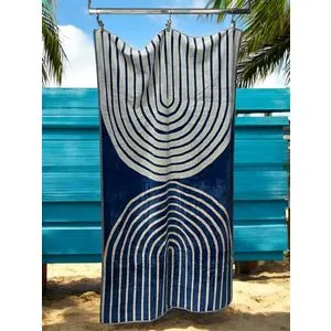 Plažni Peškir Deep Blue – 100% Pamuk, 100 x 170 cm