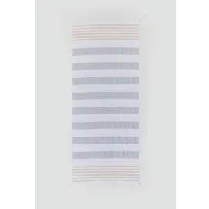 Plažni Peškir Pruga - Siva Peshterry 170x170cm