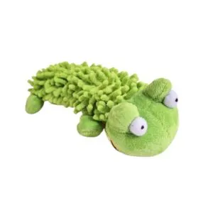 Plišana čupava igračka za psa - nilski konj zelena 22cm