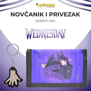 Poklon set Wednesday 503600 novčanik i privezak