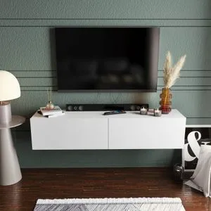 Poling - White White TV Stand