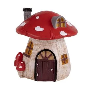 Polirezin pečurka kućica 11cm 046707