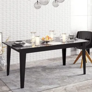 Polka - Black Black Dining Table