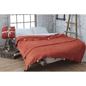 Pom Pom - Tile Red Tile Red Single Blanket