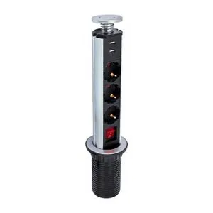 Pop-Up utičnica 3 X Suko + 2 X USB 1.8m Kabl 3x1,5