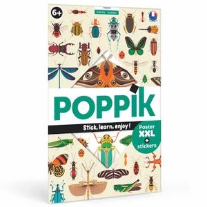 Poppik Edukativni poster s nalepnicama Otkrića: Insekti 6+