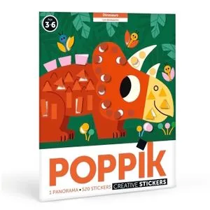 Poppik Panorama od nalepnica: Dinosaurusi 3+