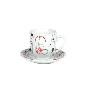 PORCELAN SET ZA KAFU 160ml 6/1 (KRUG/CRV) SHS-B-7984