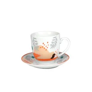 PORCELAN SET ZA KAFU 160ml 6/1 (NAR/BEŽ) SHS-A-7977