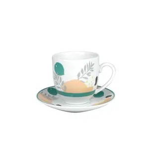 PORCELAN SET ZA KAFU 160ml 6/1 (ZEL/BEŽ) SHS-A-7960