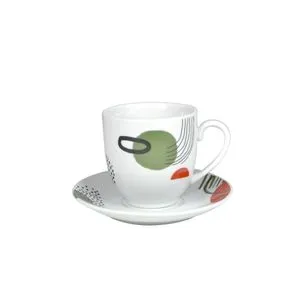 PORCELAN SET ZA KAFU 160ml 6/1 (ZEL.KRUG) SHS-C-8004
