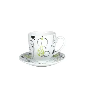 PORCELAN SET ZA KAFU160ml 6/1 (KRUG/ZEL) SHS-B-7991