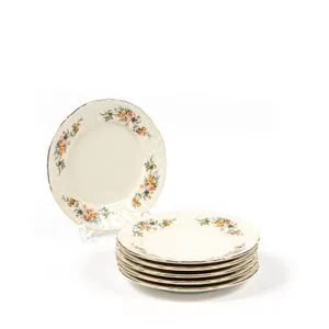PORCELAN SET ZA KOLAČE 7/1 (WH/GLD/FLO) WD9450