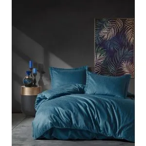 Posteljina CB elegant stripe saten - Mavi