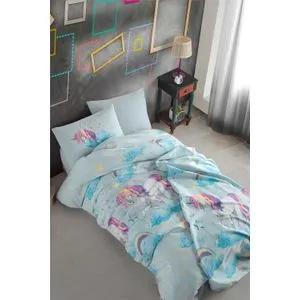 Posteljina Cotton Life 160x220cm Unicorn blue