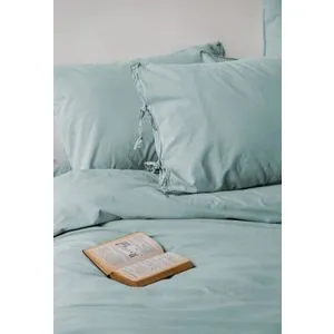 Posteljina ISSIMO POPLINE double - Natural Fine - SAVANNA MINT